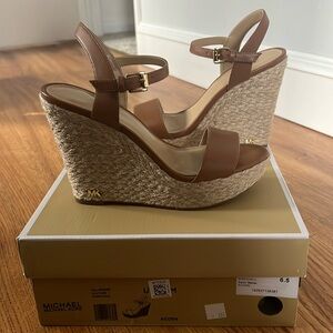 Michael Kors Jill Leather Wedge